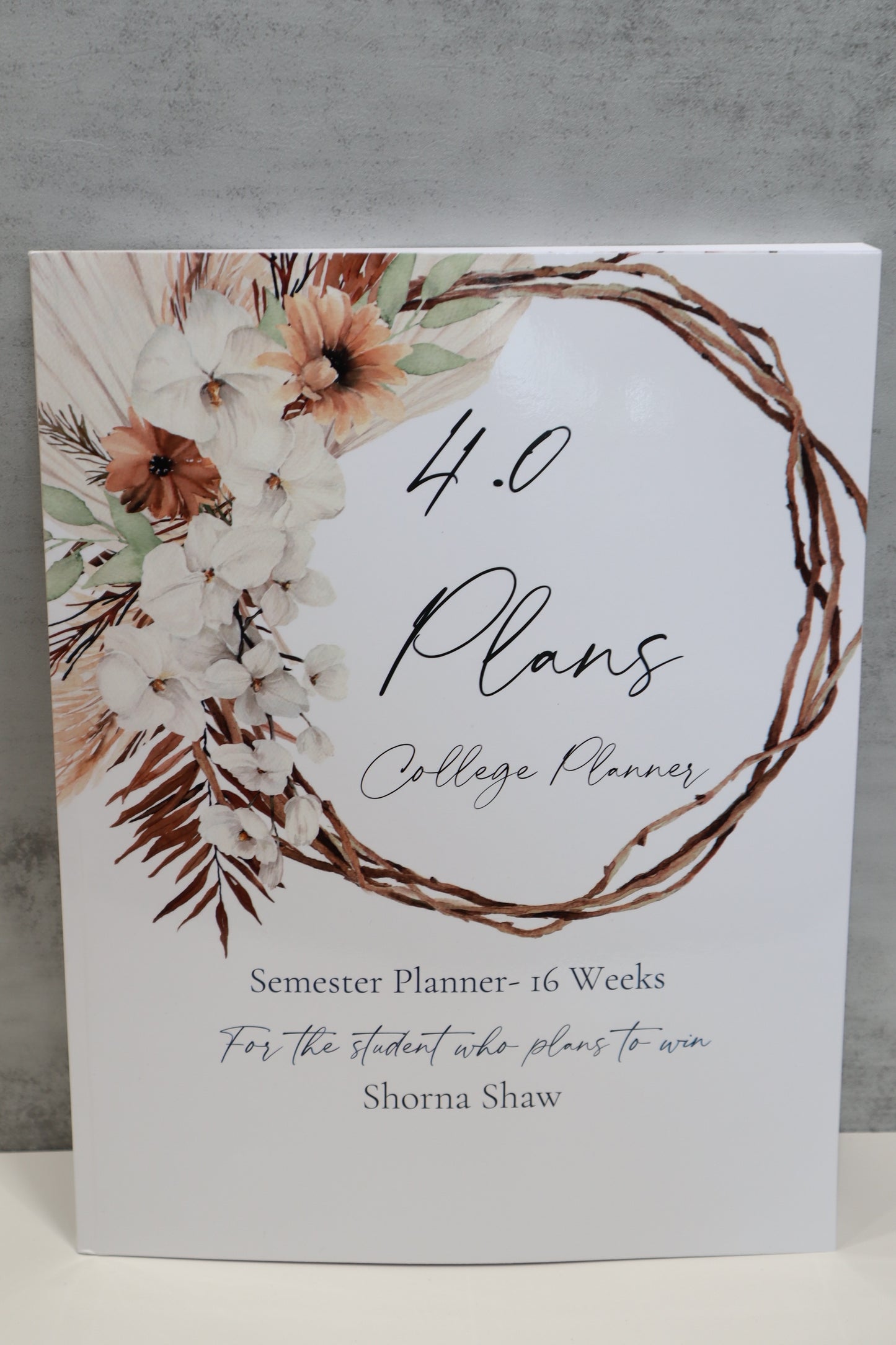 4.0 Plans College Planner Bohemian Flowers (Paperback)