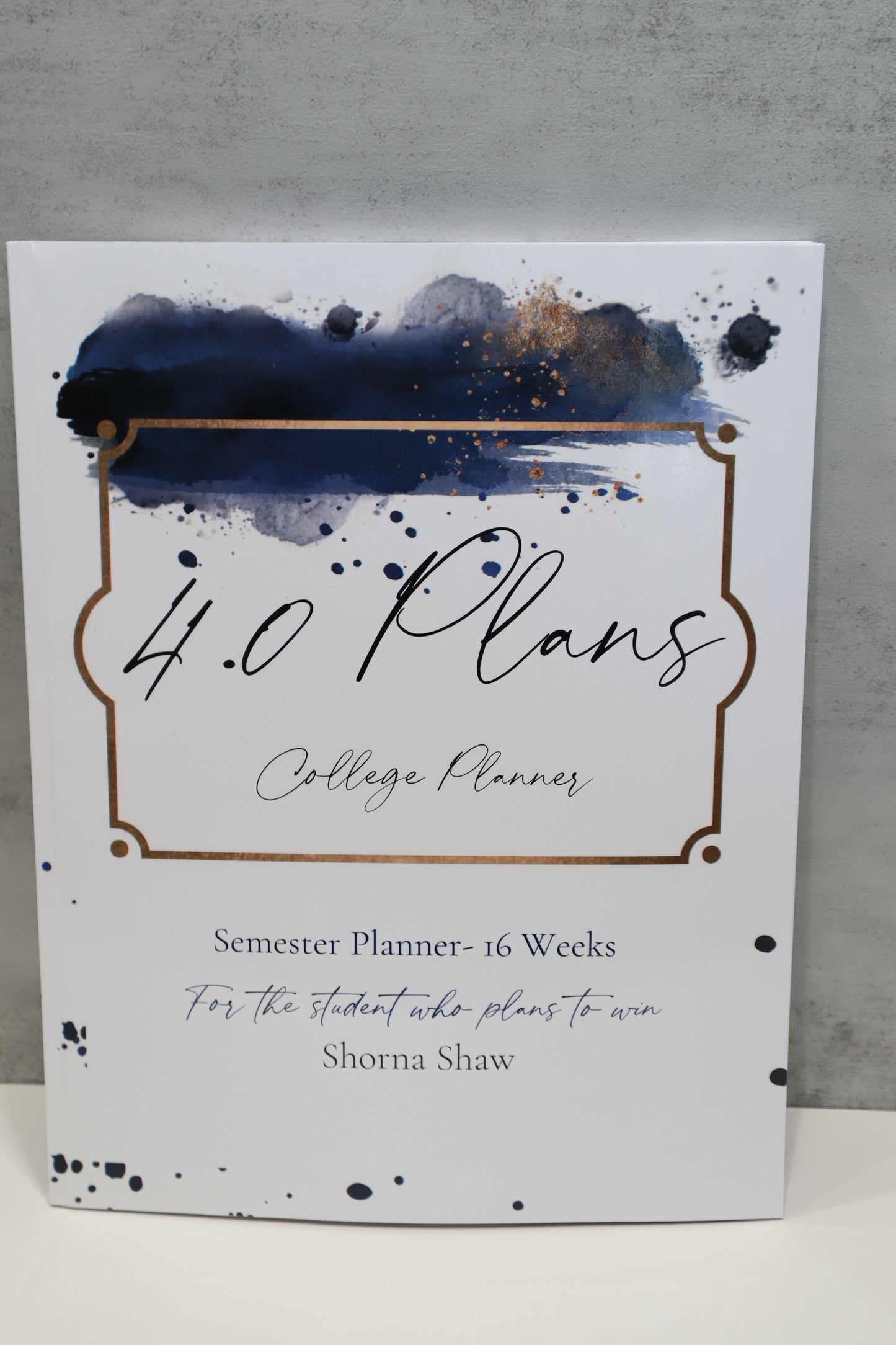 4.0 Plans College Planner- Navy and Gold (Paperback)